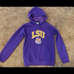 LSU Youth size 8 sweatshirt hoodie